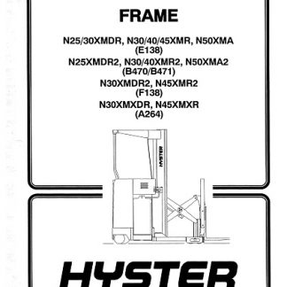 Hyster F138 (N45XMR2, N30XMDR2) Forklift Service Manual