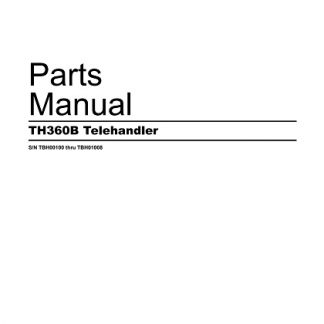 Caterpillar Cat TH360B Telehandler Parts Manual