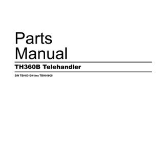 Caterpillar Cat TH360B Telehandler Parts Manual