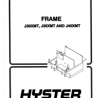 Hyster C160 (J30XMT, J35XMT, J40XMT) Electric Forklift Service Manual
