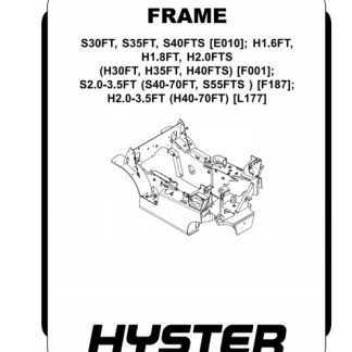 Hyster F001 (H30FT H35FT H40FTS) Forklift Service Manual