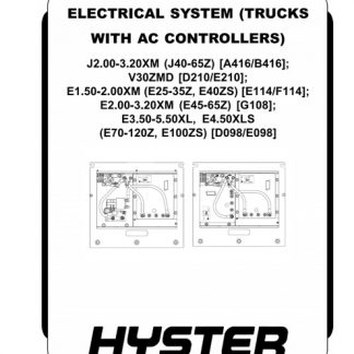 Hyster B416 (J40Z J50Z J60Z J65Z) Forklift Service Manual