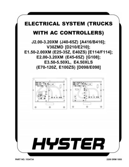 Hyster B416 (J40Z J50Z J60Z J65Z) Forklift Service Manual