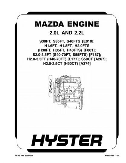 Hyster L177 (H40FT, H50FT, H60FT, H70FT) Forklift Service Manual