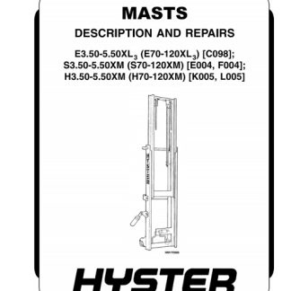 Hyster K005 (H100XM, H110XM, H120XM, H70XM, H80XM, H90XM) Forklift Service Manual