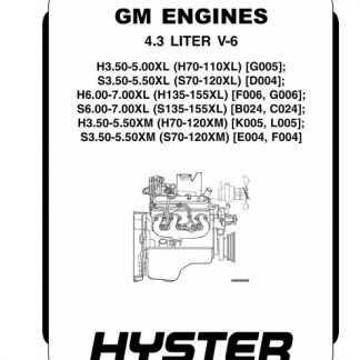 Hyster K005 (H70-120XM) Forklift Service Manual