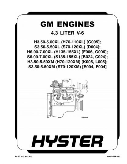Hyster K005 (H70-120XM) Forklift Service Manual