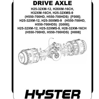 Hyster H008 (H550HD, H650HD, H700HD, H550HDS, H650HDS, H700HDS) Forklift Service Manual