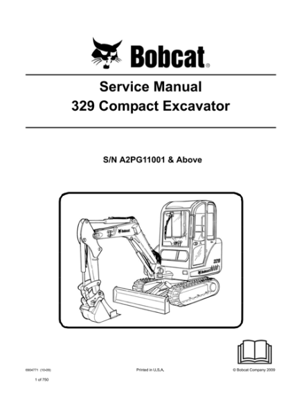 Bobcat 329 Compact Excavator Service Repair Manual