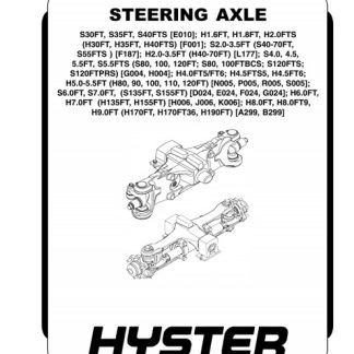 Hyster A299 (H170FT, H175FT36, F190FT) Forklift Service Manual