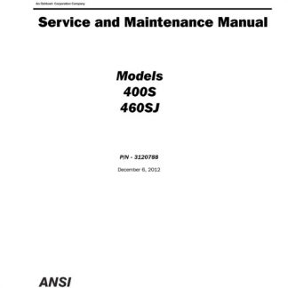 JLG Boom Lifts 400S, 460SJ Service Repair And Maintenance Manual