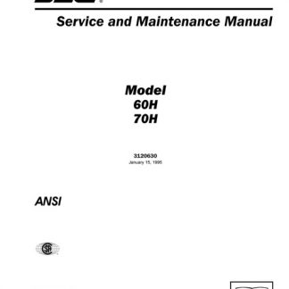 JLG Boom Lifts 60H,70H Service Repair And Maintenance Manual