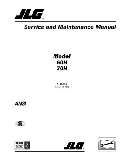 JLG Boom Lifts 60H,70H Service Repair And Maintenance Manual