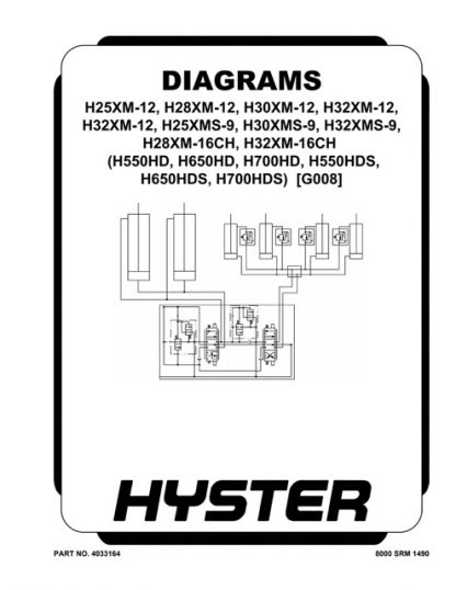 Hyster G008 (H550HD, H620HD, H650HD, H700HD, H550HDS, H650HDS, H700HDS) Internal Combustion Engine Trucks Service Manual