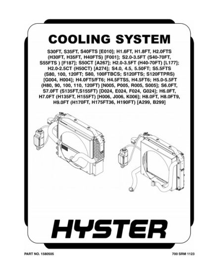 Hyster K006 (H135FT, H155FT) Forklift Service Manual