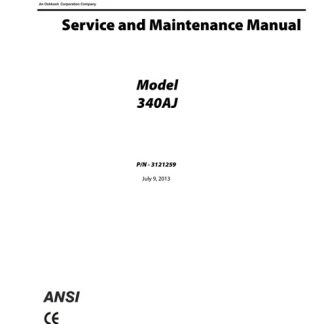 JLG Boom Lifts 340AJ Global Service Repair And Maintenance Manual