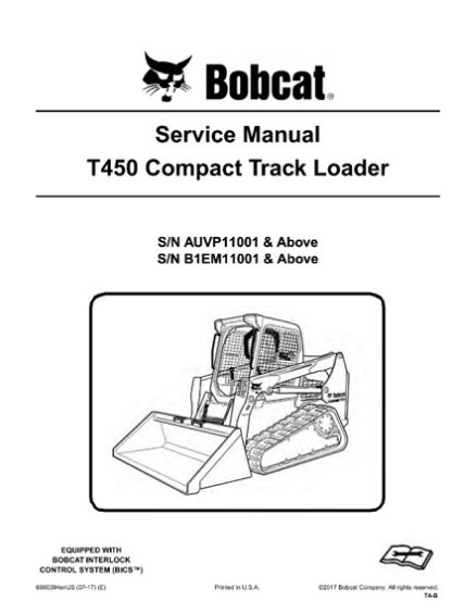 Bobcat T450 Compact Track Loader Service Manual