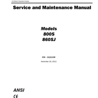 JLG Boom Lifts 800S, 860SJ Service Repair And Maintenance Manual