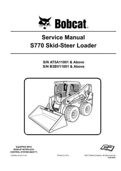 Bobcat S770 Skid - Steer Loader Service Repair Manual