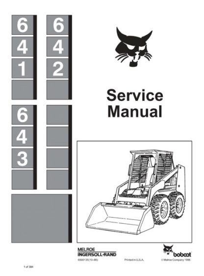 Bobcat 641, 642, 643 Skid Steer Loader Service Manual