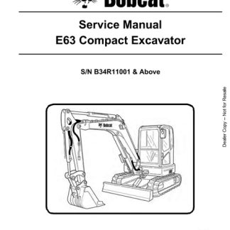 Bobcat E63 Compact Excavator Service Manual