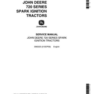 John Deere 720 Series Spark Ignition Tractors Service Manual