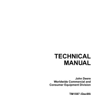 John Deere F735 Front Mower Technical Manual TM1597