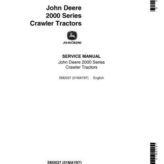John Deere 2000 Series Crawler Tractors Service Manual