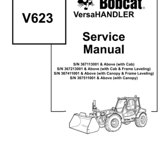 Bobcat V623 VersaHandler Service Repair Manual