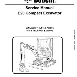 Bobcat E20 Compact Excavator Service Manual