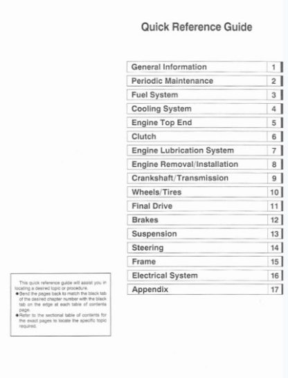 2003-2004 Kawasaki ZX6R, ZX6RR Ninja Service Manual