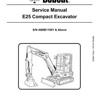 Bobcat E25 Compact Excavator Service Manual