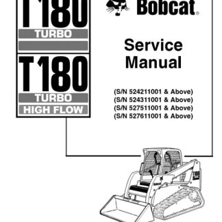 Bobcat T180 Turbo, T180 Turbo High Flow Compact Track Loader Service Manual