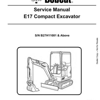 Bobcat E17Z Compact Excavator Service Manual