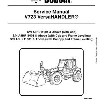 Bobcat V723 VersaHandler Service Repair Manual