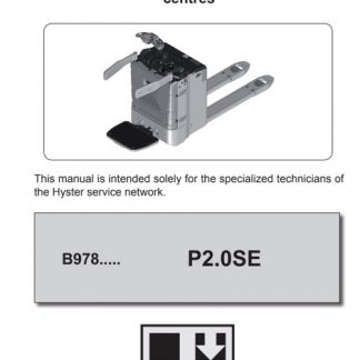 Hyster B978 (P2.0SE) Forklift Service Repair Manual