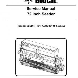 Bobcat 72 Inch Seeder Service Repair Manual