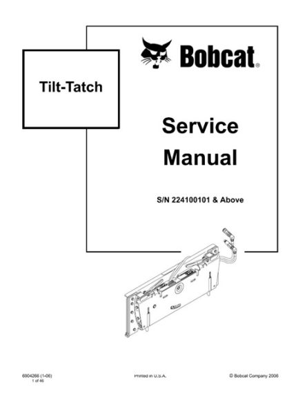 Bobcat Tilt - Tatch Service Repair Manual