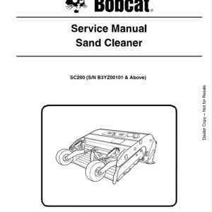 Bobcat SC200 Sand Cleaner Service Manual