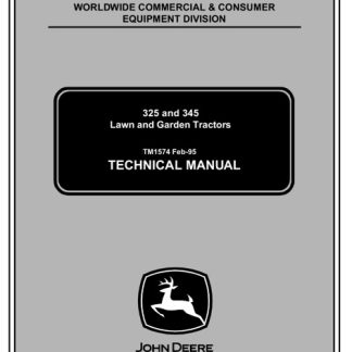 John Deere 325, 345 Lawn,Garden Tractors Technical Manual