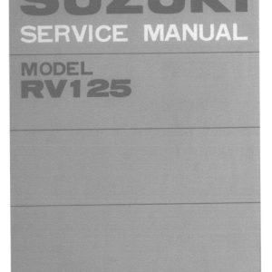 1972-1981 Suzuki RV125 Service Repair Manual