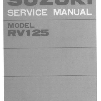 1972-1981 Suzuki RV125 Service Repair Manual