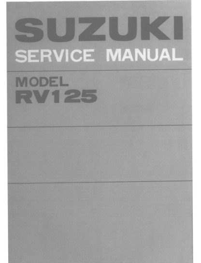1972-1981 Suzuki RV125 Service Repair Manual