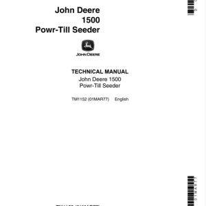 John Deere 1500 Powr-Till Seeder Service Technical Manual