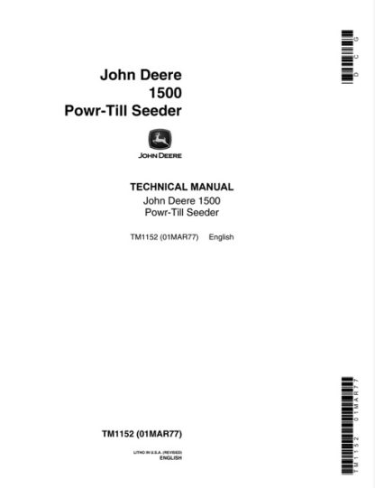 John Deere 1500 Powr-Till Seeder Service Technical Manual