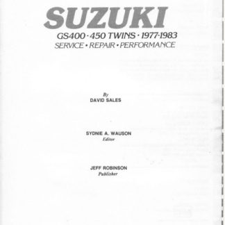 1977-1983 Suzuki GS400-450 Twins Service Manual