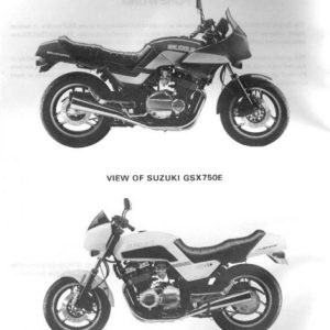 1984-1987 Suzuki GSX750E ,GSX750ES Service Manual