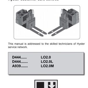 Hyster D444 (LO2.0) Forklift Service Manual