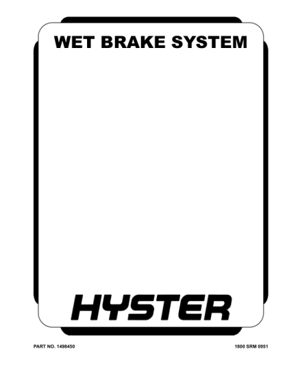 Hyster C236 (H400HD, H400HDS, H450HD, H450HDS) Internal Combustion Engine Trucks Service Manual
