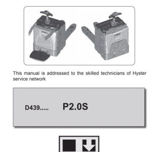 Hyster D439 (P2.0S) Forklift Service Repair Manual